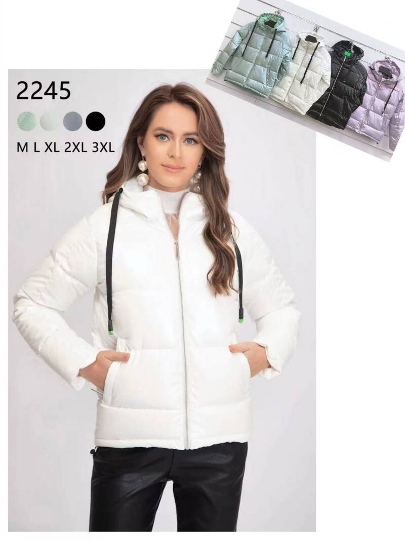 Kurtki damskie zimowe Roz M-3XL, 1 Kolor Paczka 5 szt